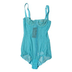 Dolce & Gabbana Blue Tulle Balconette Bra Bodysuit Underwear - Eljoys Fashion 