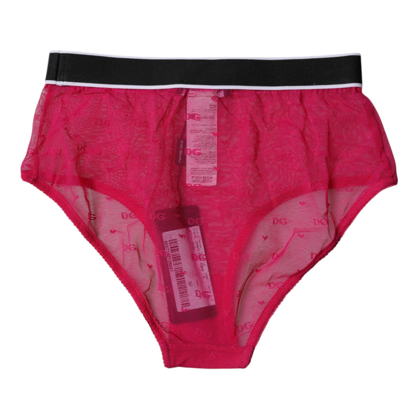Dolce & Gabbana Fuchsia Tulle Nylon Mid Waist Panty Underwear Dolce & Gabbana