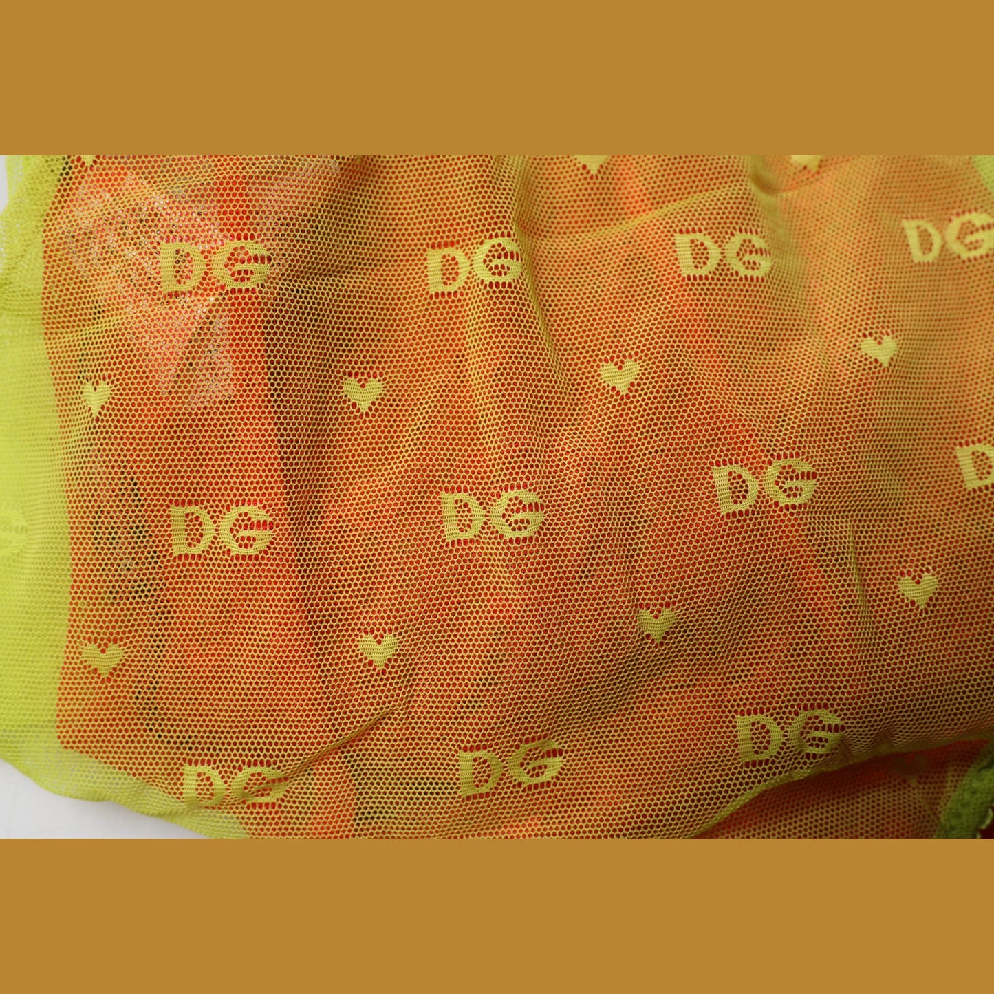 Dolce & Gabbana Red Yellow Tulle Mid Waist Panty Underwear Dolce & Gabbana