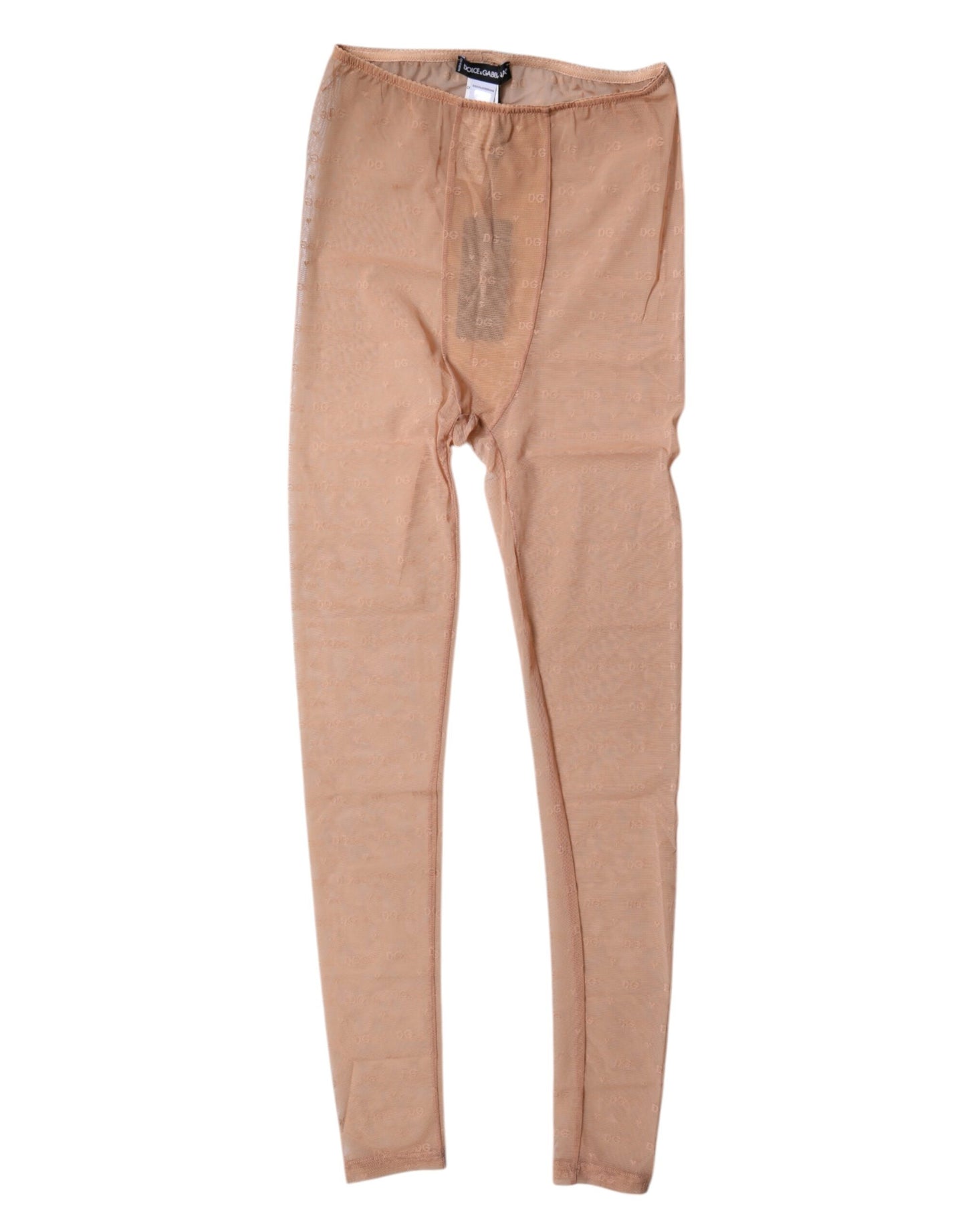Dolce & Gabbana Nude Beige Logo Lace Lingerie Pants Underwear Dolce & Gabbana