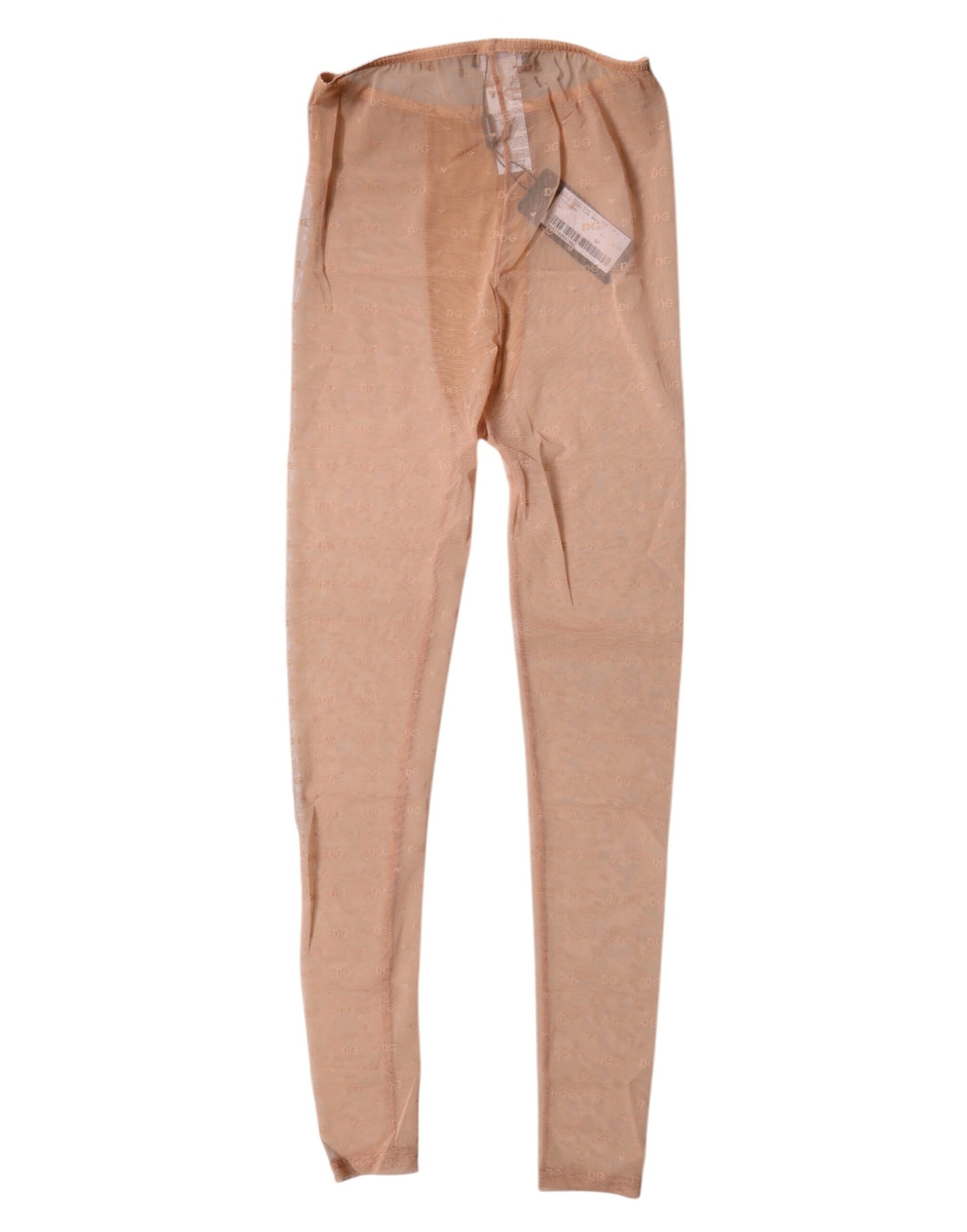 Dolce & Gabbana Nude Beige Logo Lace Lingerie Pants Underwear Dolce & Gabbana