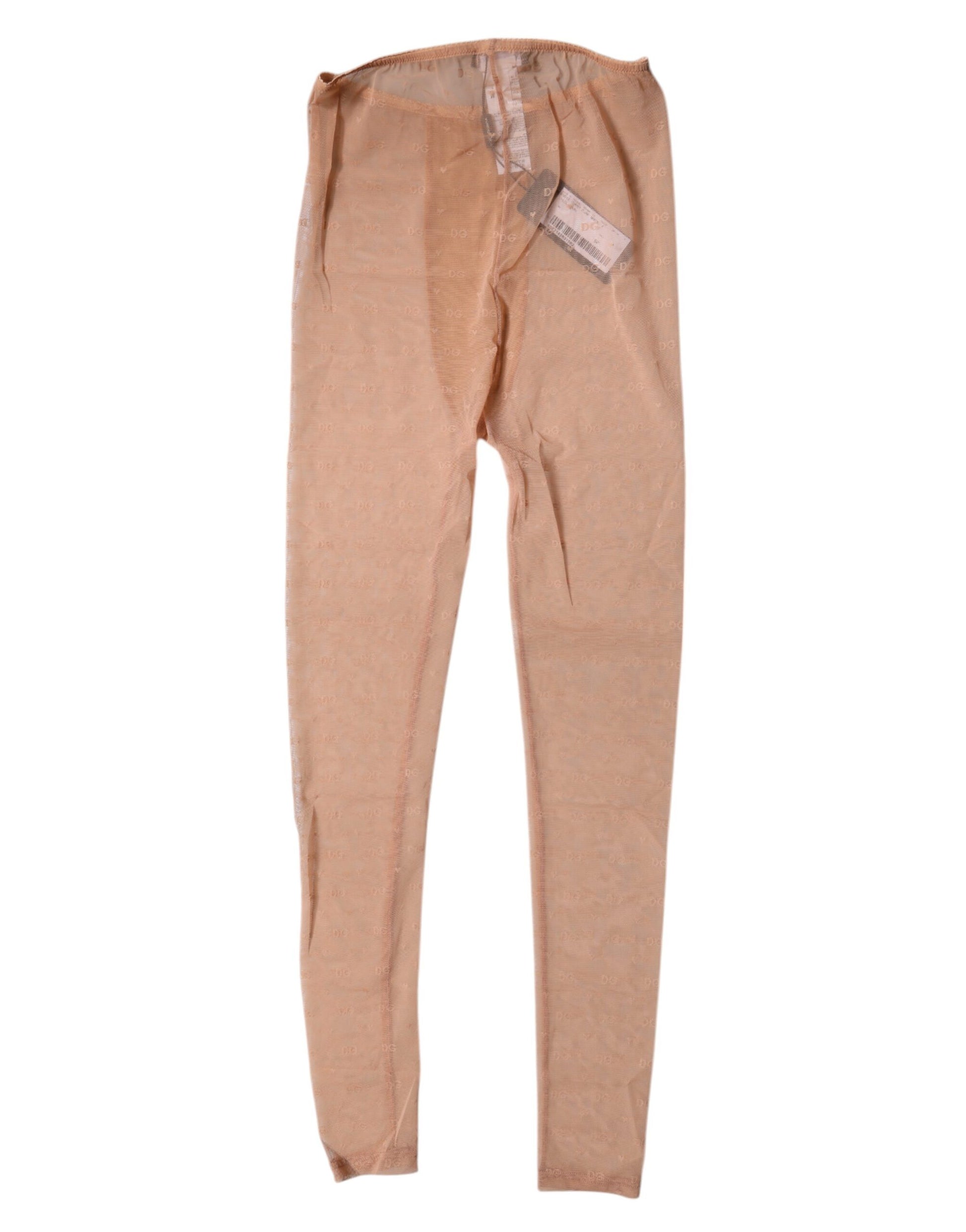 Dolce & Gabbana Nude Beige Logo Lace Lingerie Pants Underwear Dolce & Gabbana
