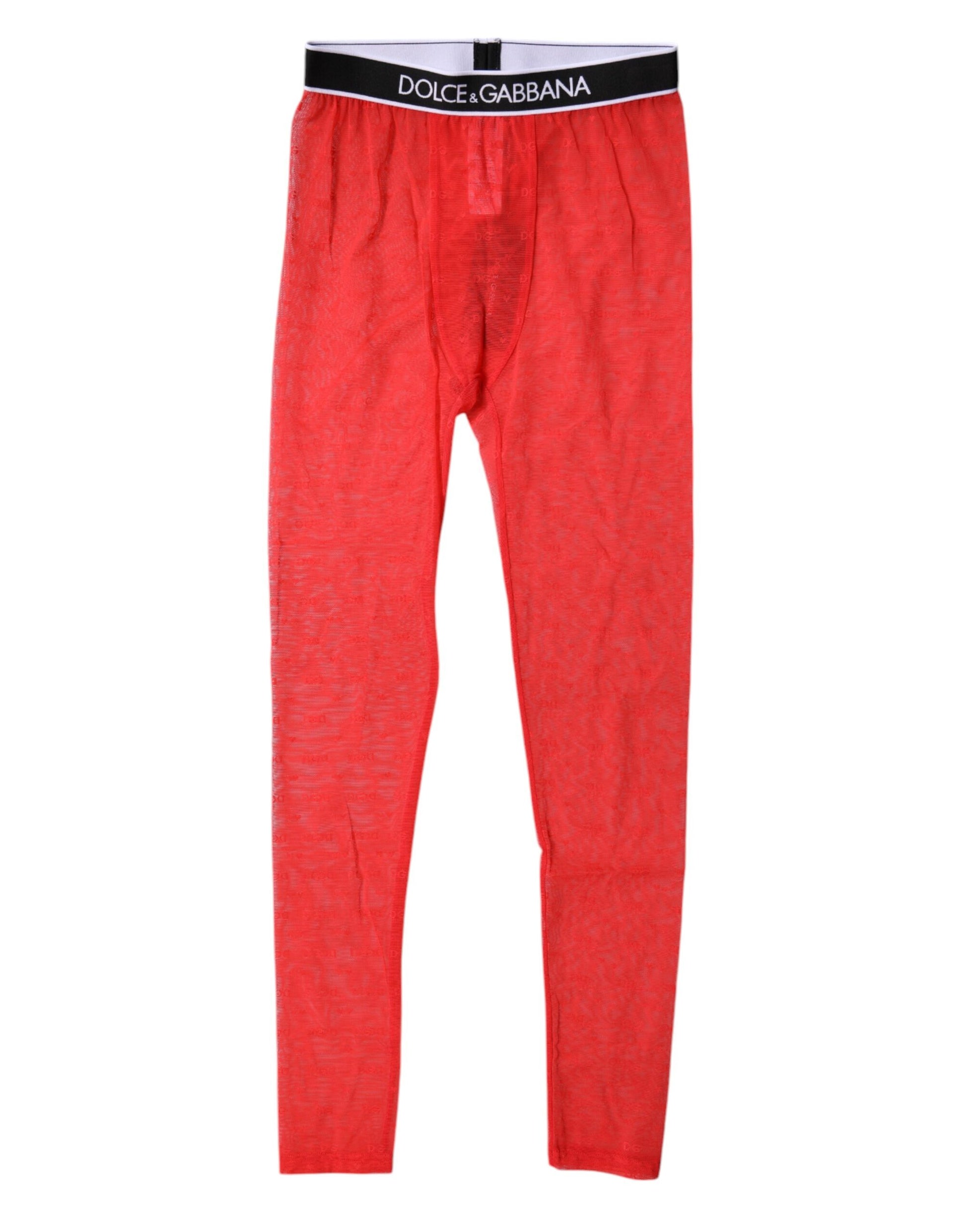 Dolce & Gabbana Red Logo Lace Lingerie Tight Pants Underwear Dolce & Gabbana