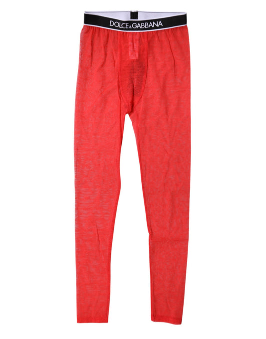 Dolce & Gabbana Red Logo Lace Lingerie Tight Pants Underwear Dolce & Gabbana