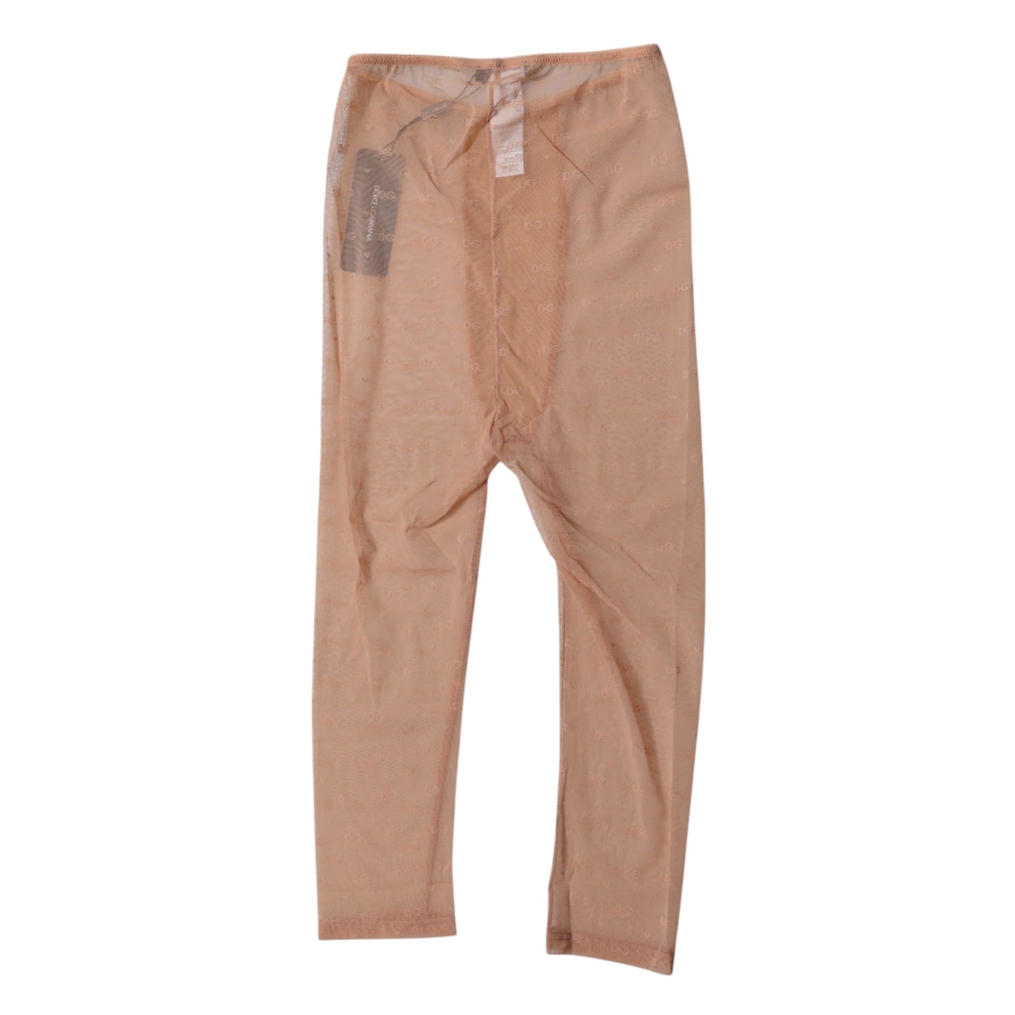 Dolce & Gabbana Brown Logo Lace Lingerie Cropped Tight Underwear Dolce & Gabbana