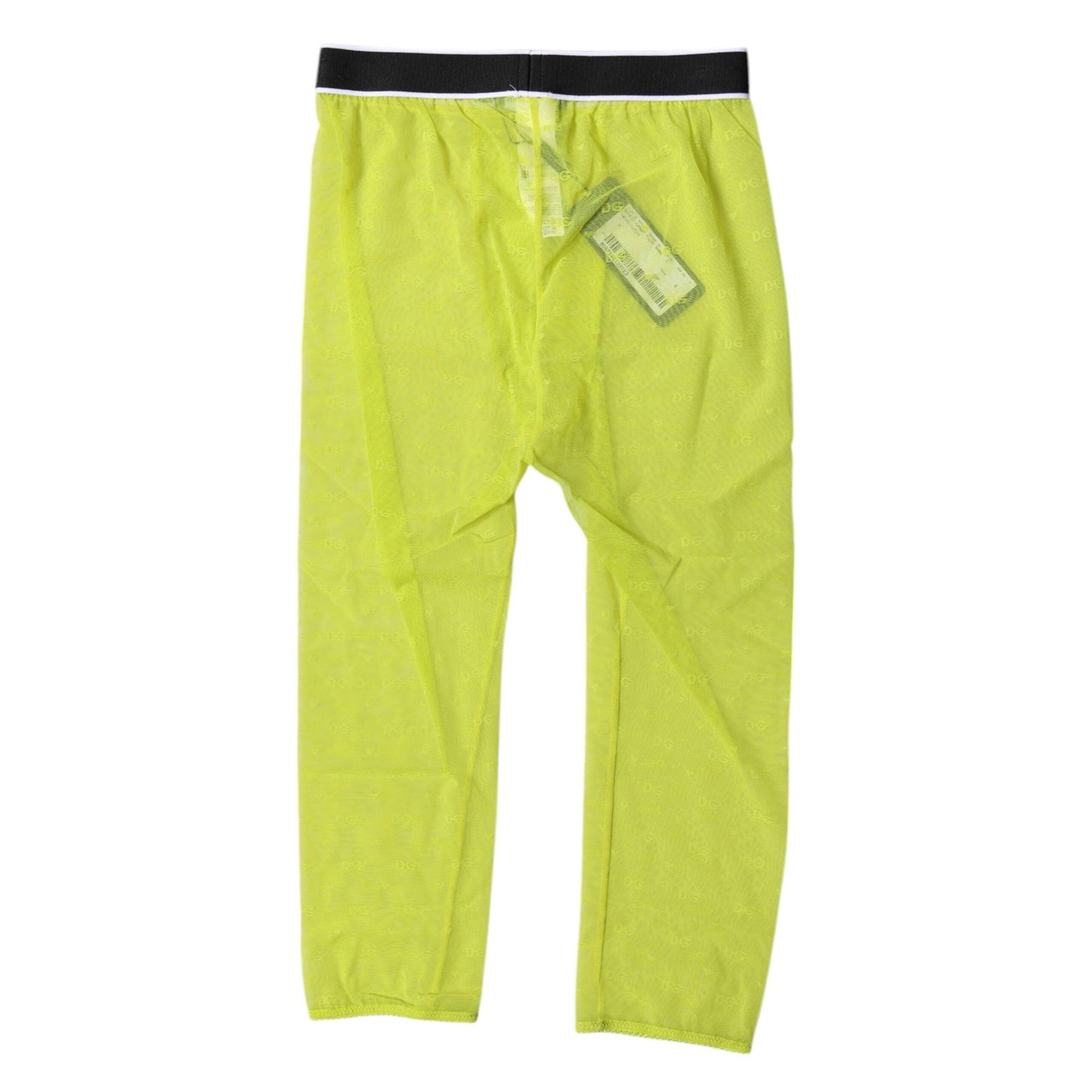 Dolce & Gabbana Green DG Logo Nylon Cropped Tights Underwear Dolce & Gabbana