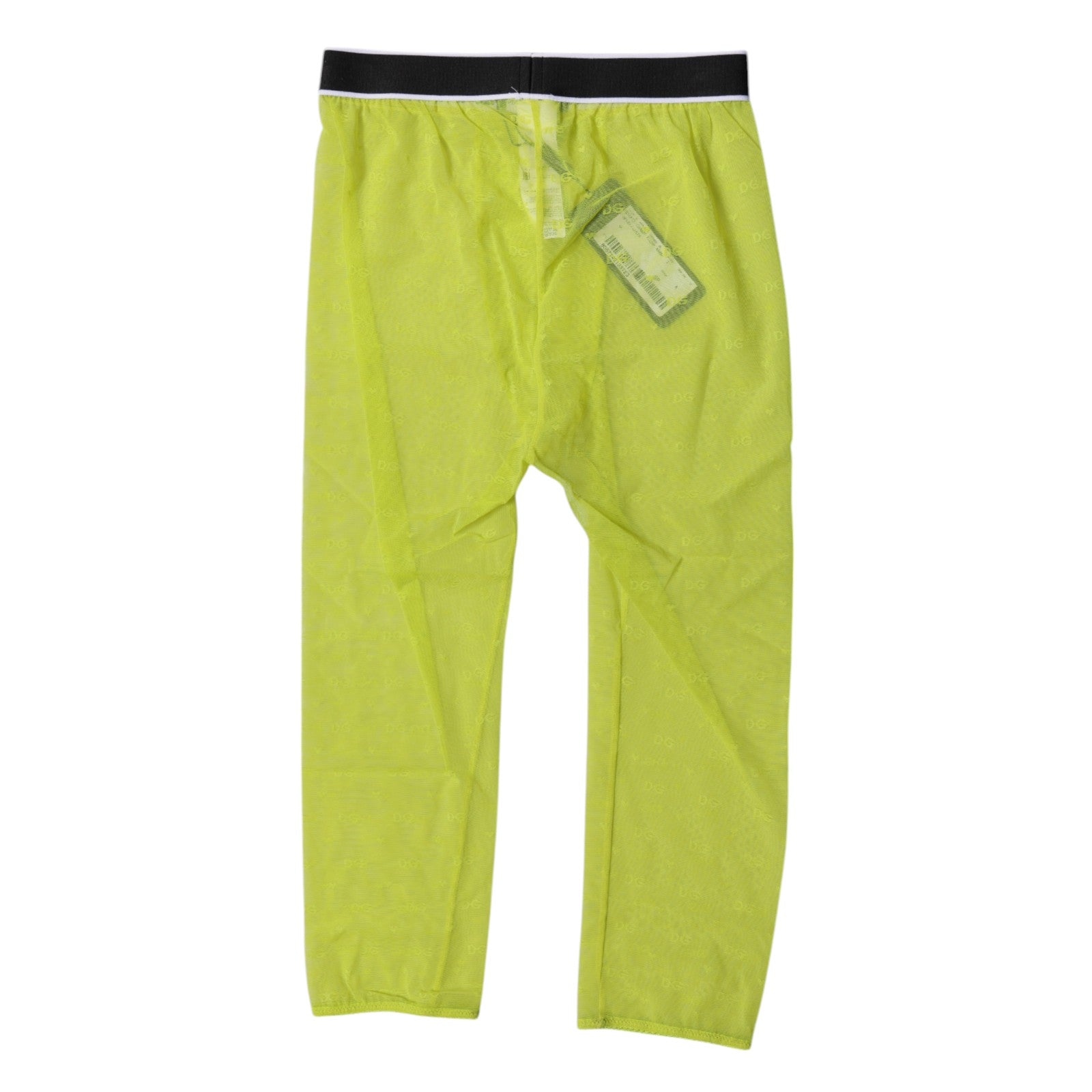 Dolce & Gabbana Green DG Logo Nylon Cropped Tights Underwear Dolce & Gabbana