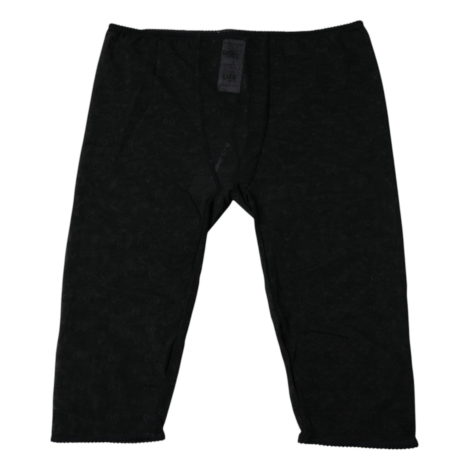 Dolce & Gabbana Black Logo Lace Lingerie Cropped Tight Underwear Dolce & Gabbana
