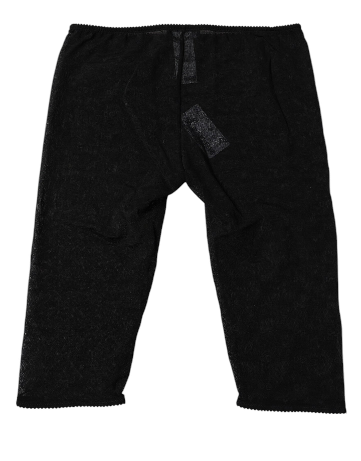 Dolce & Gabbana Black Logo Lace Lingerie Cropped Tight Underwear Dolce & Gabbana