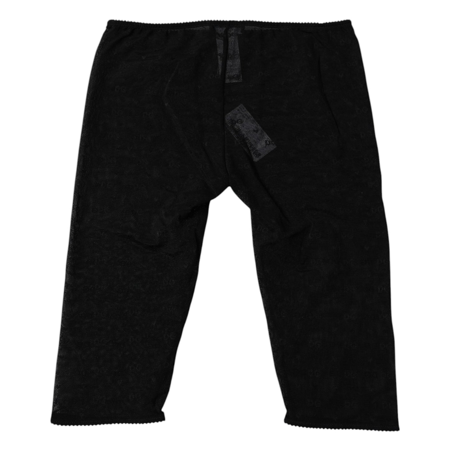 Dolce & Gabbana Black Logo Lace Lingerie Cropped Tight Underwear Dolce & Gabbana