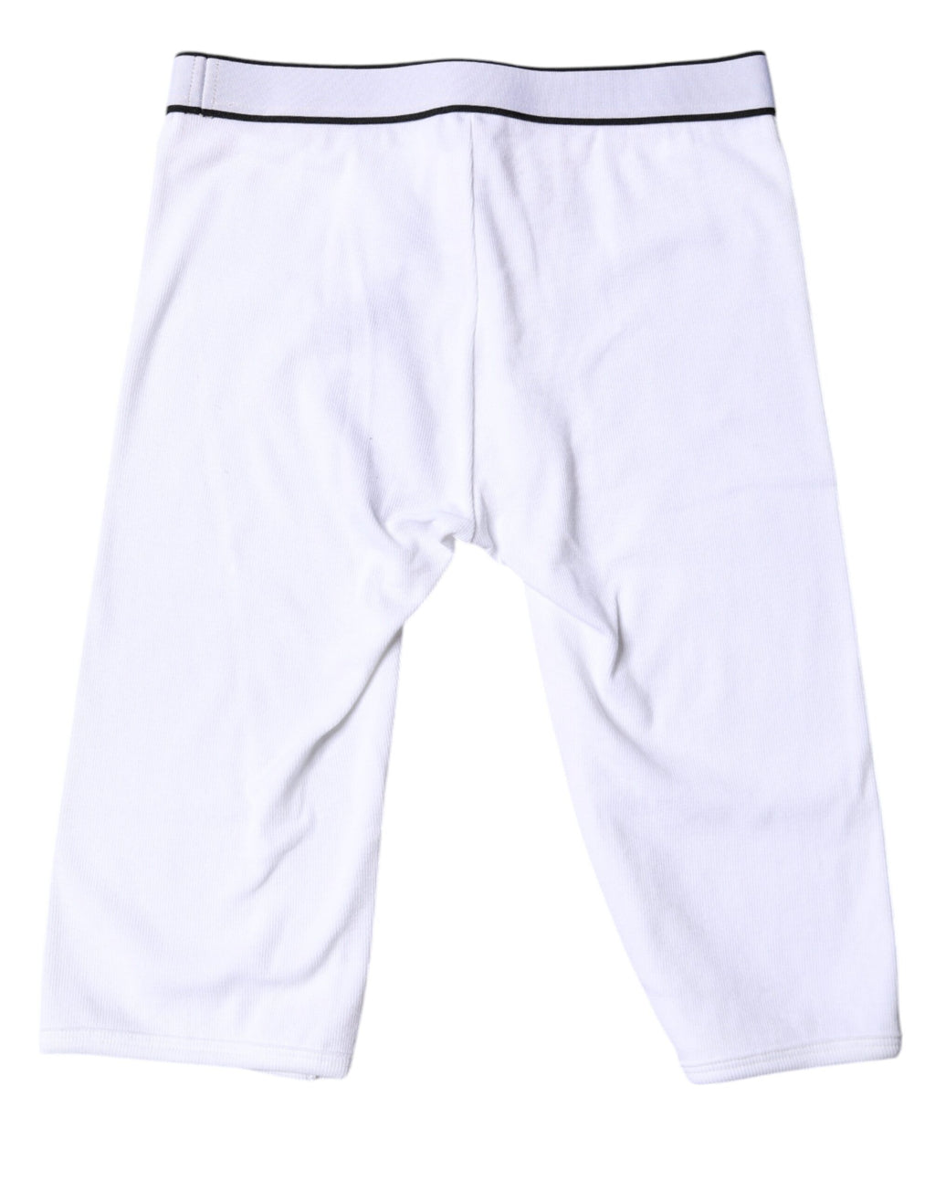Dolce & Gabbana White Logo Cotton Cropped Tights Underwear