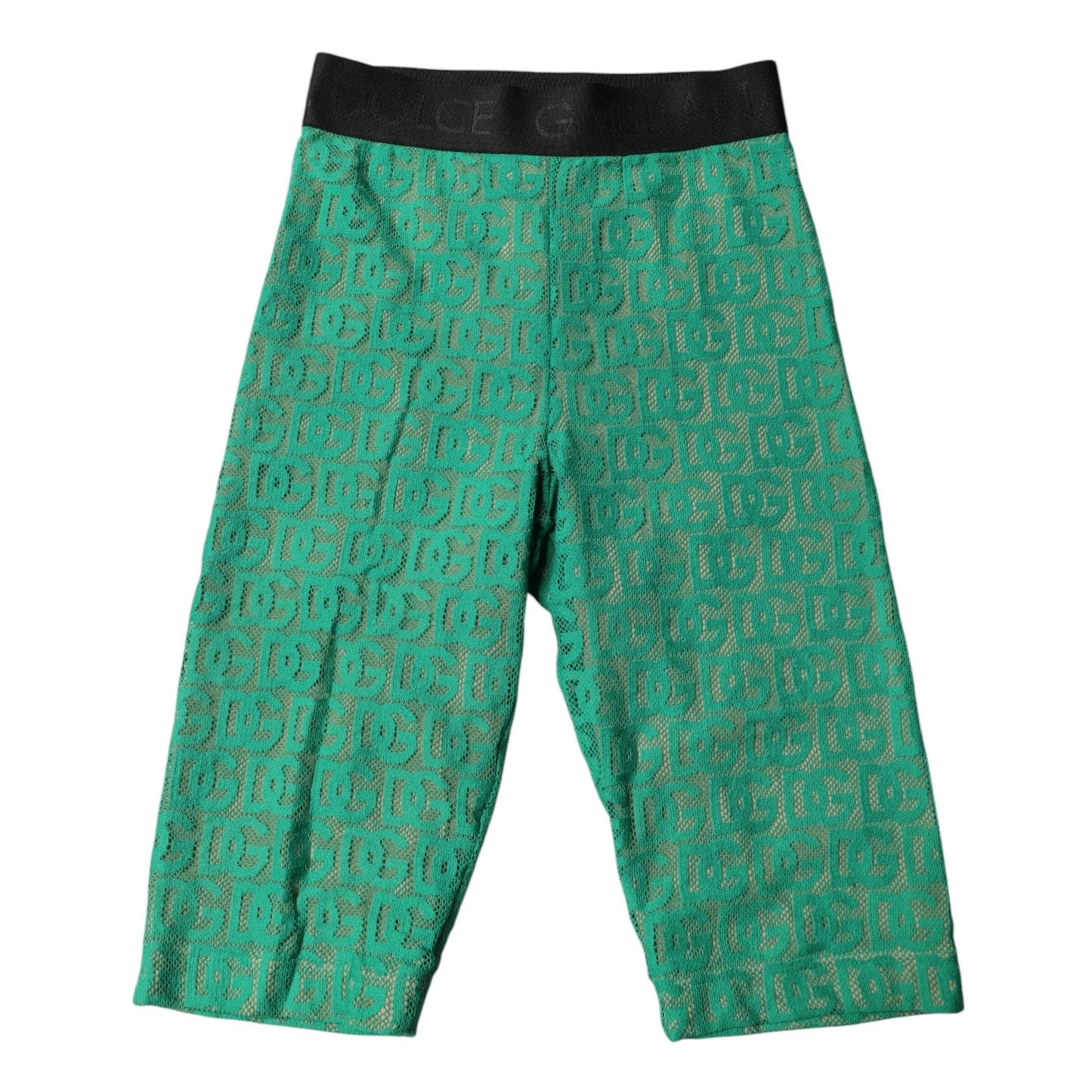 Dolce & Gabbana Green Logo Monogram Cropped Tights Underwear