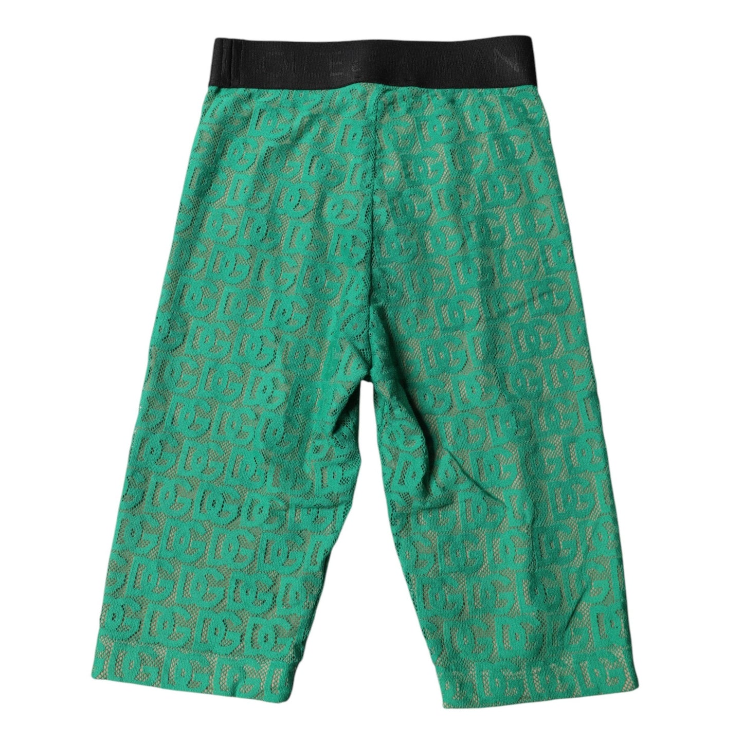 Dolce & Gabbana Green Logo Monogram Cropped Tights Underwear