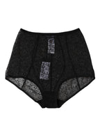 Dolce & Gabbana Black Logo Girdle High Waist Panty Underwear - Eljoys Fashion 