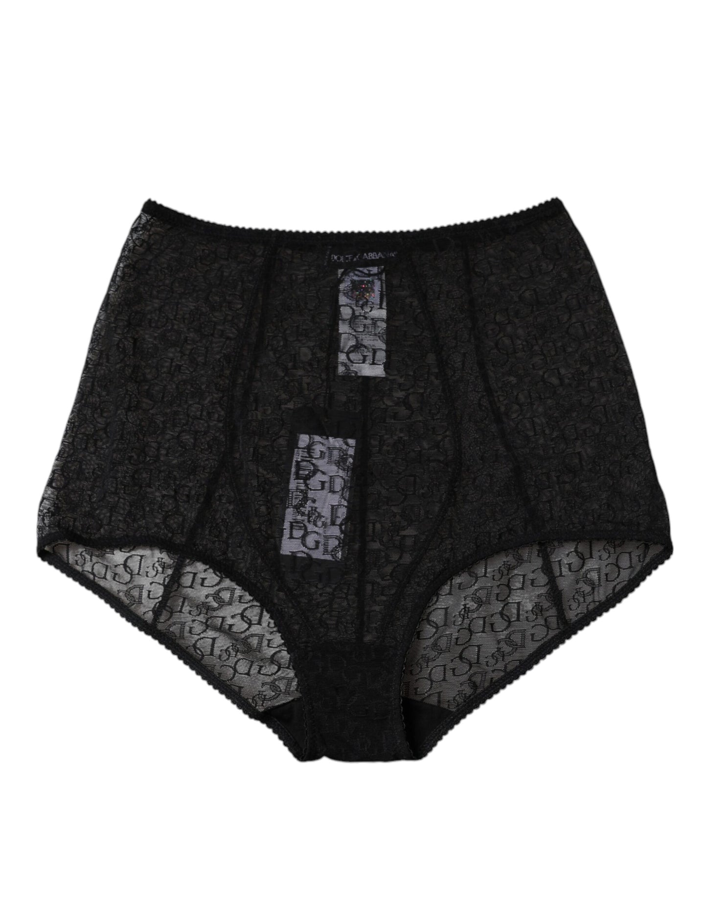 Dolce & Gabbana Black Logo Girdle High Waist Panty Underwear Dolce & Gabbana
