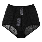 Dolce & Gabbana Black Logo Girdle High Waist Panty Underwear - Eljoys Fashion 