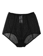 Dolce & Gabbana Black Logo Girdle High Waist Panty Underwear - Eljoys Fashion 