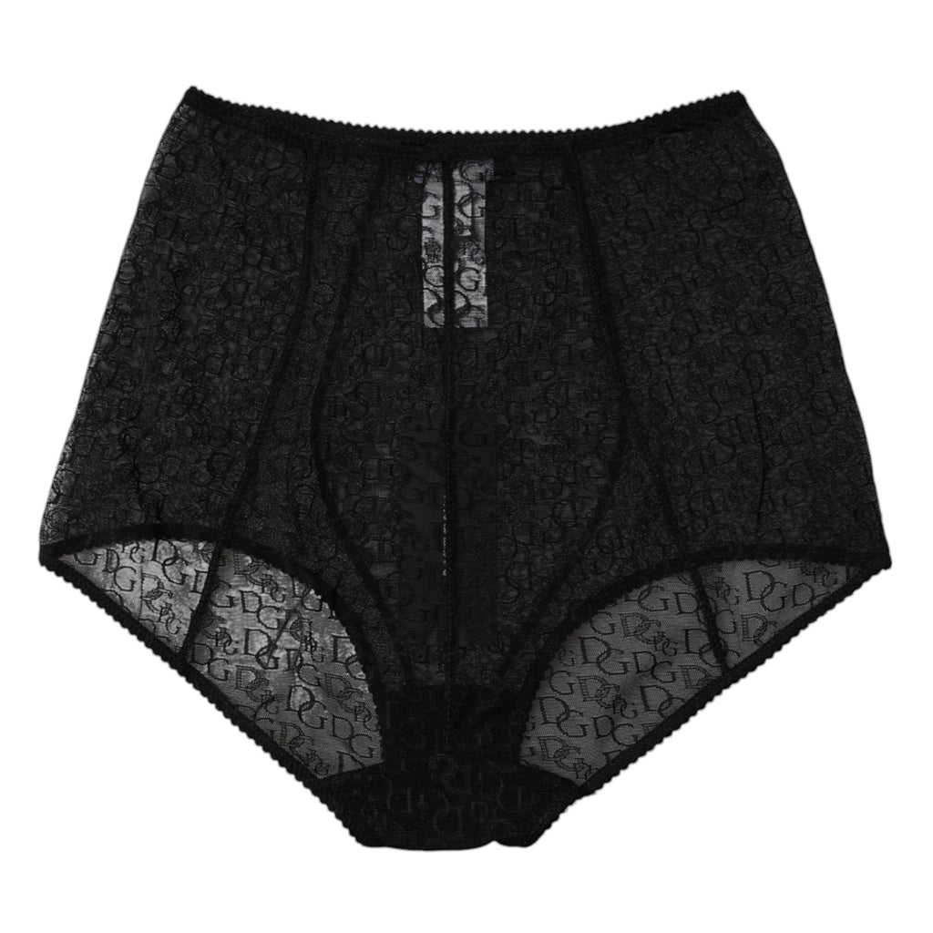 Dolce & Gabbana Black Logo Girdle High Waist Panty Underwear - Eljoys Fashion 