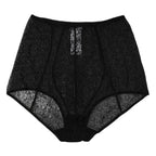 Dolce & Gabbana Black Logo Girdle High Waist Panty Underwear - Eljoys Fashion 