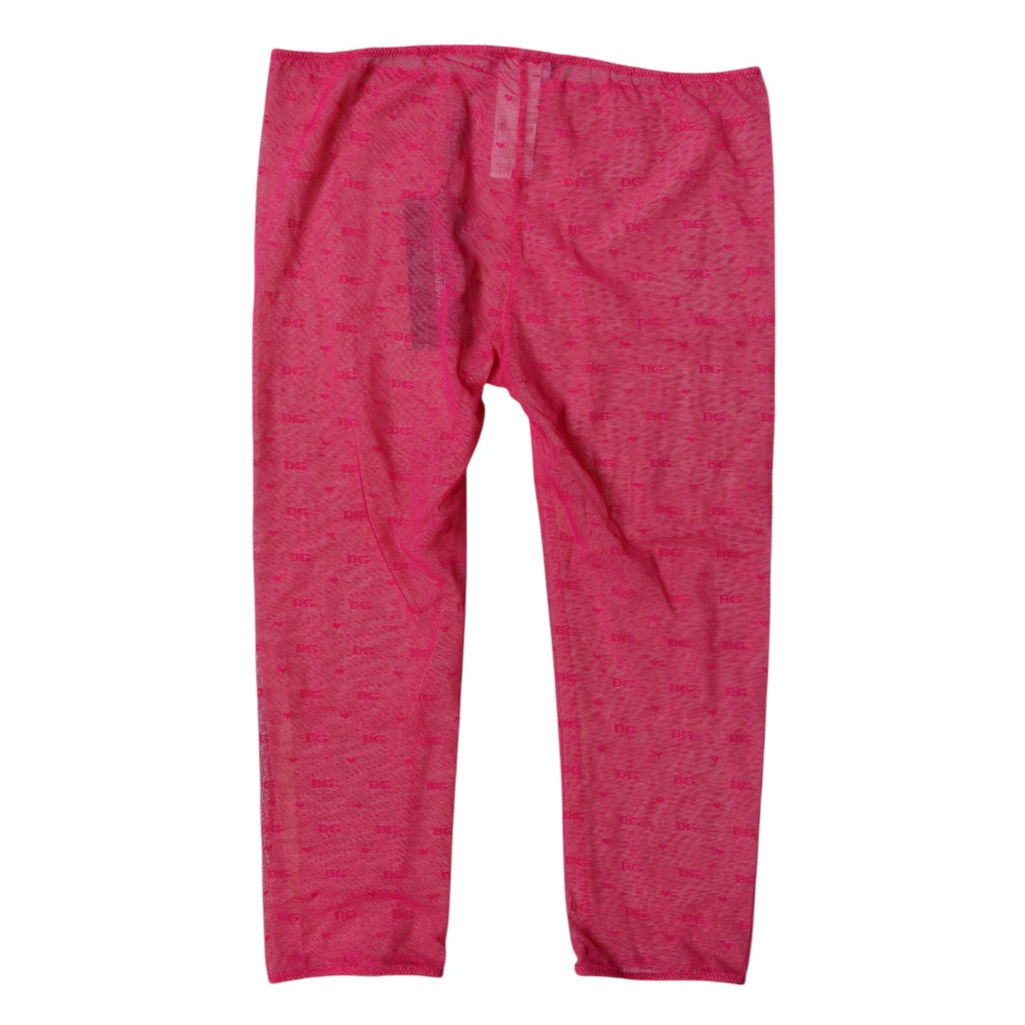 Dolce & Gabbana Fuchsia Logo Lace Lingerie Cropped Tight Underwear Dolce & Gabbana