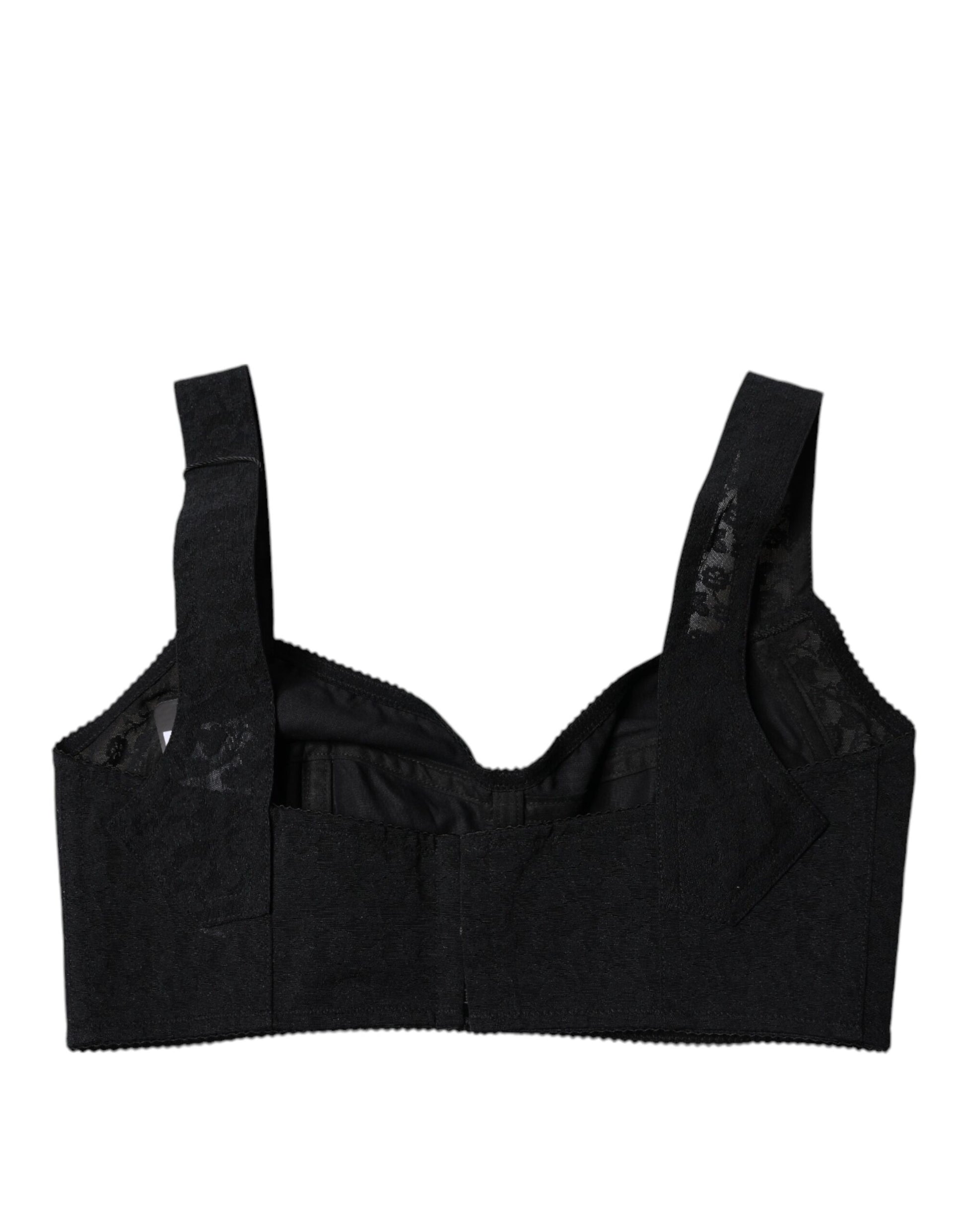 Dolce & Gabbana Black Nylon Balconcino Brassiere Underwear Dolce & Gabbana
