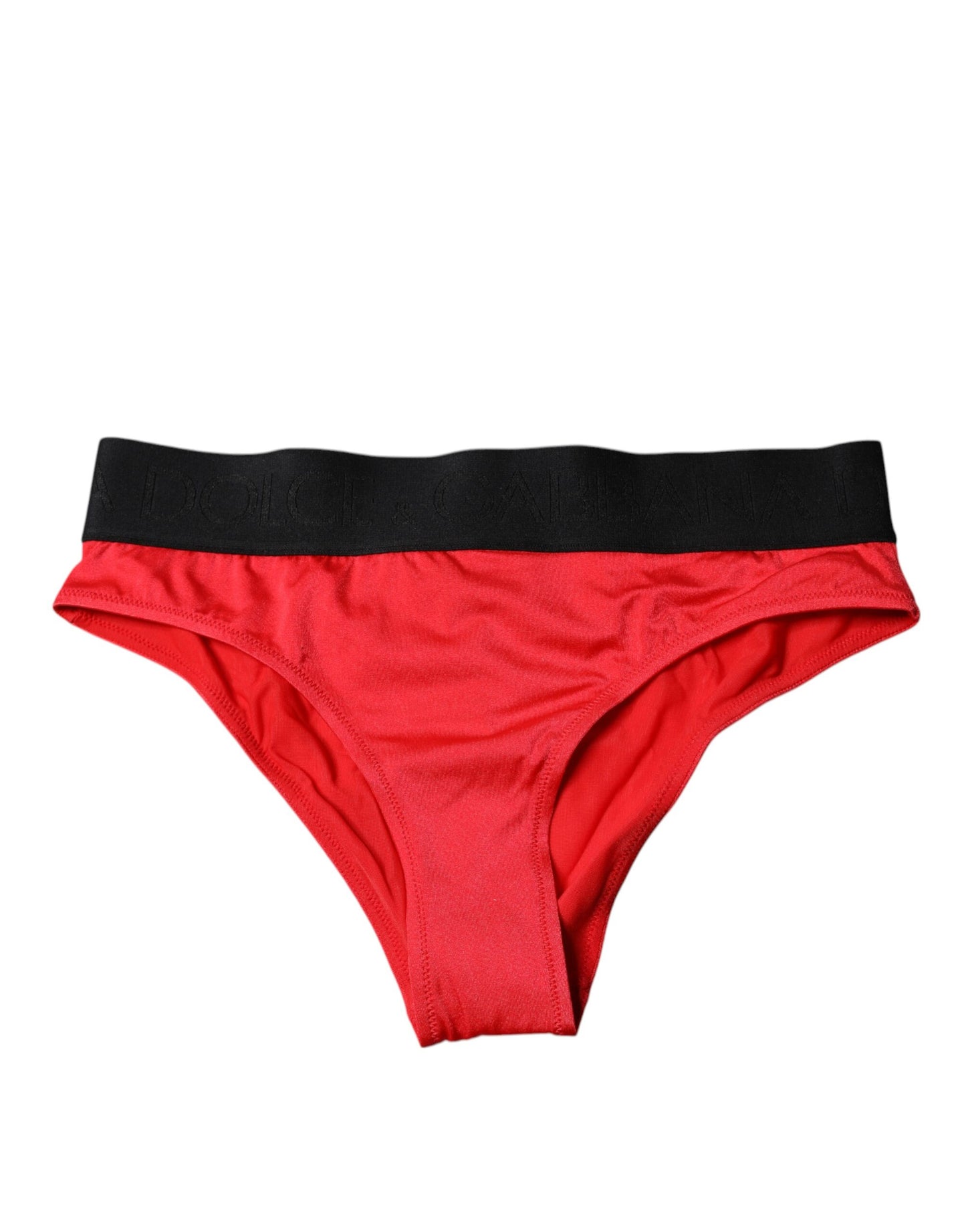 Dolce & Gabbana Red Nylon Stretch Mid Waist Panty Underwear Dolce & Gabbana