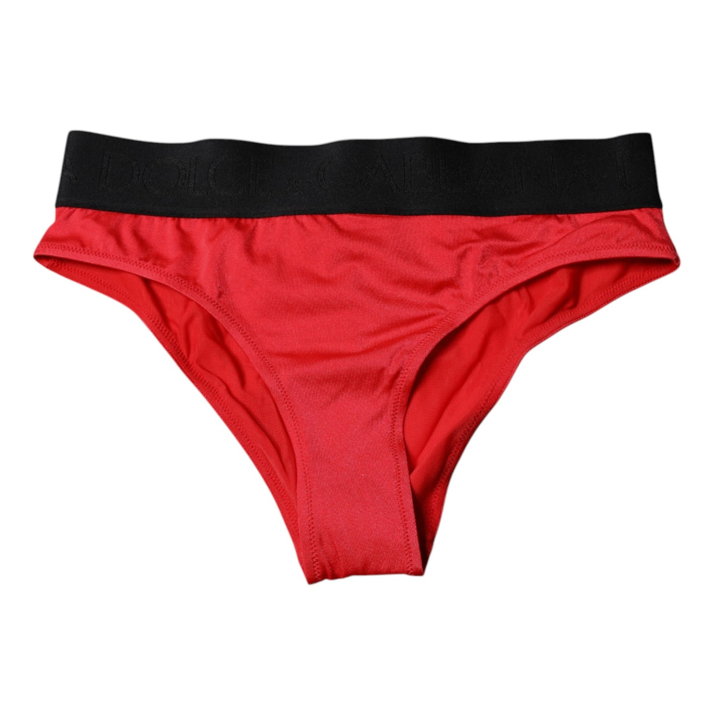 Dolce & Gabbana Red Nylon Stretch Mid Waist Panty Underwear Dolce & Gabbana