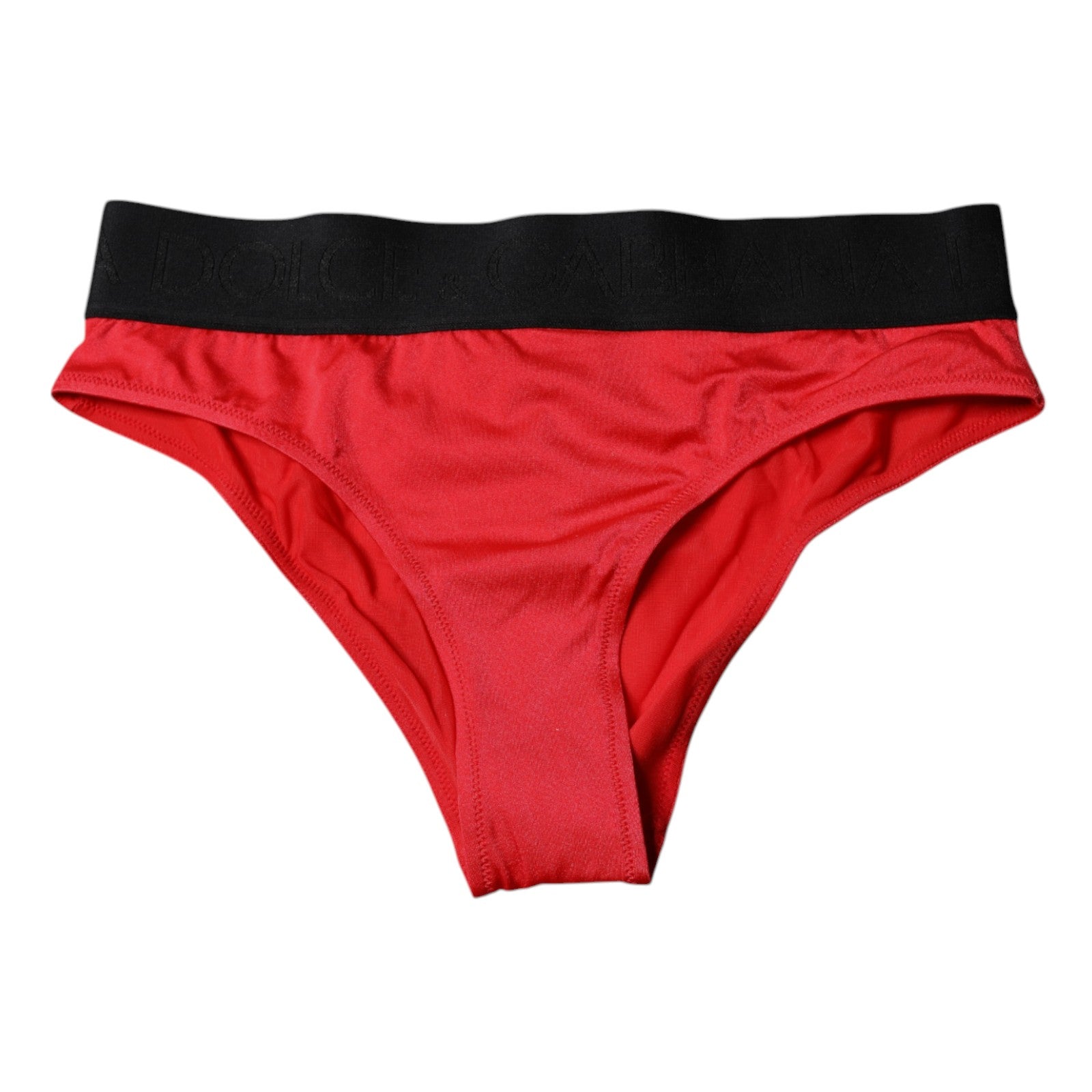 Dolce & Gabbana Red Nylon Stretch Mid Waist Panty Underwear Dolce & Gabbana