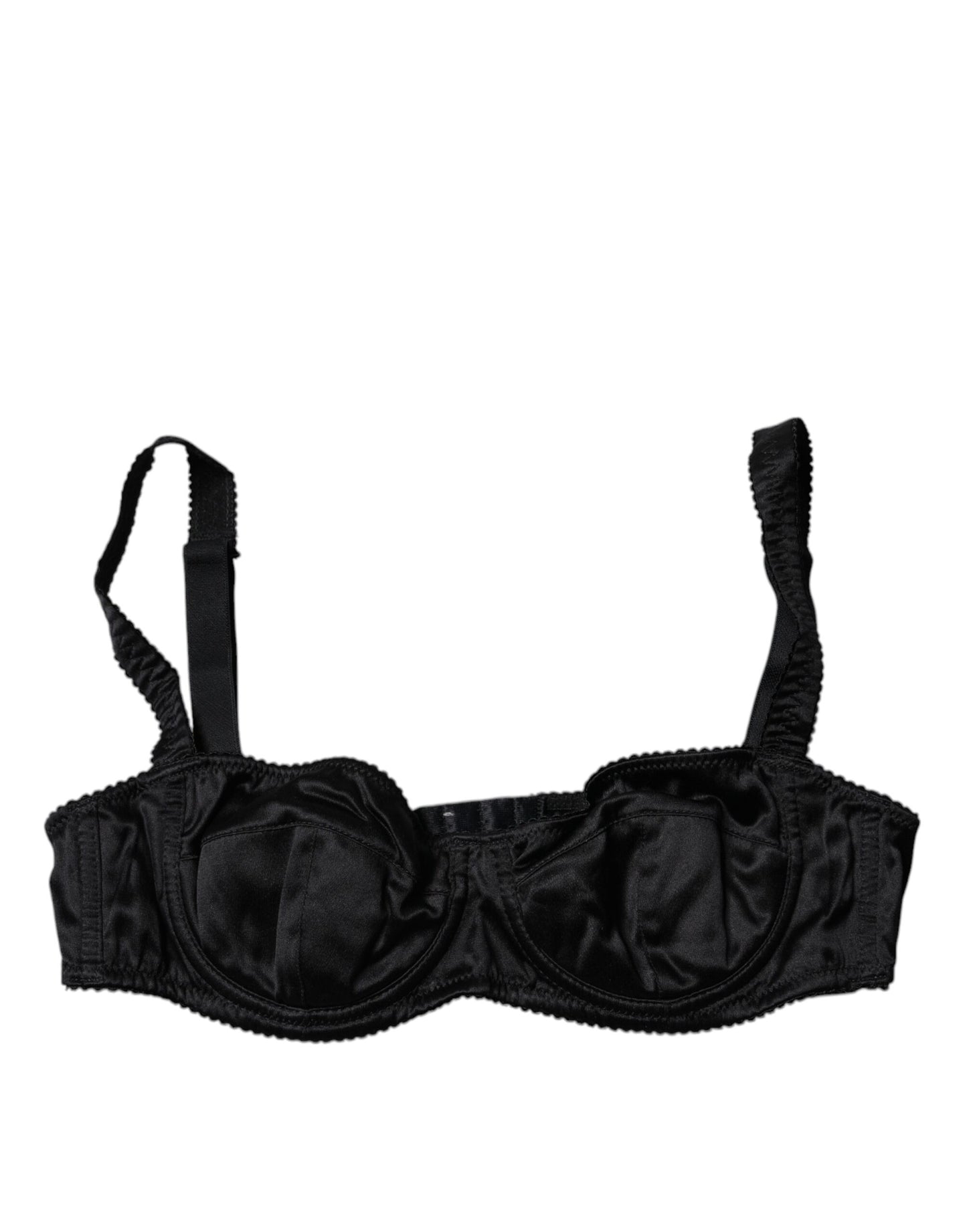Dolce & Gabbana Black Silk Stretch Balconette Brassiere Underwear Dolce & Gabbana