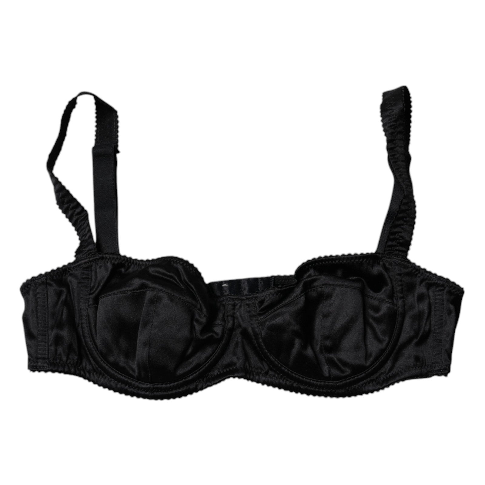 Dolce & Gabbana Black Silk Stretch Balconette Brassiere Underwear Dolce & Gabbana