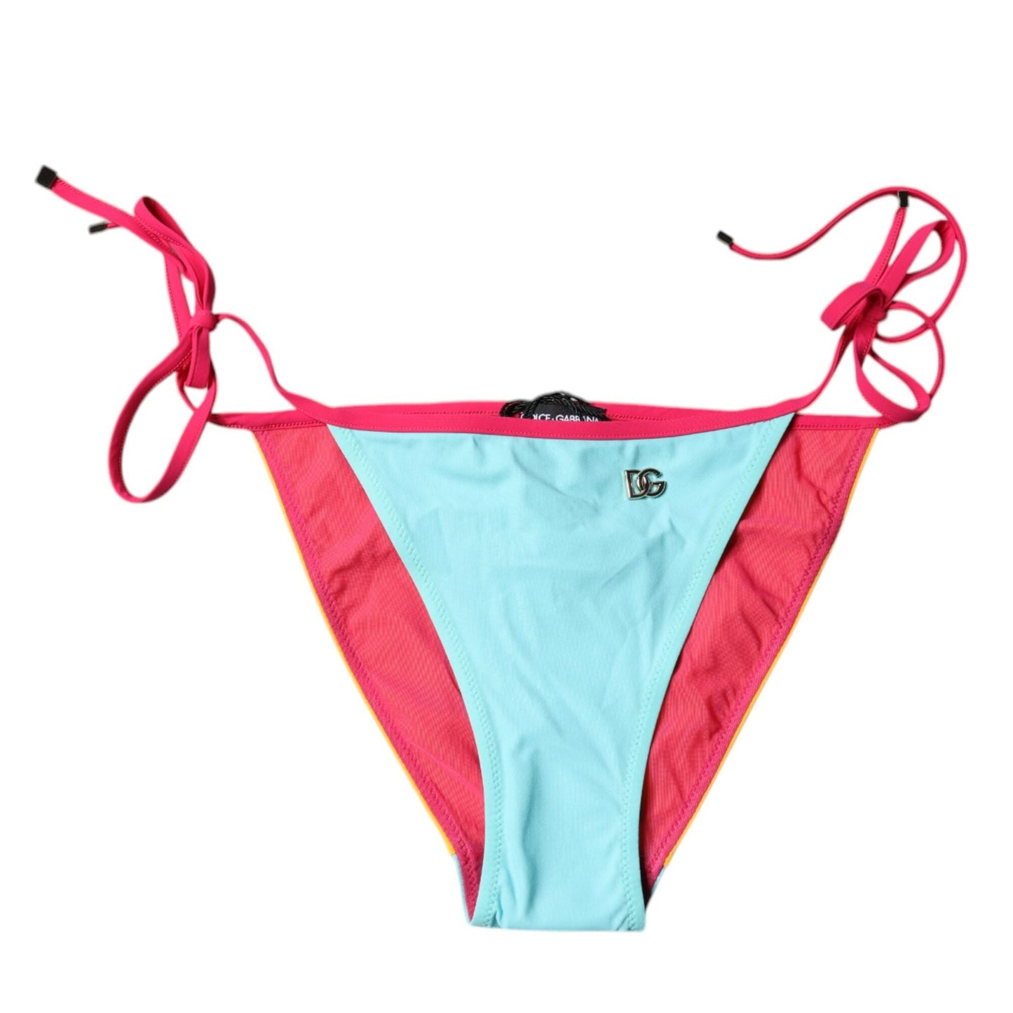 Dolce & Gabbana Multicolor Logo Swimsuit Bikini Bottom Swimwear
