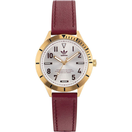 Adidas Red Leather Watch Adidas