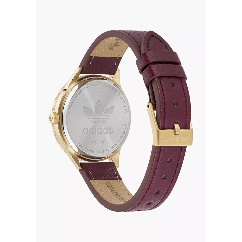 Adidas Red Leather Watch Adidas
