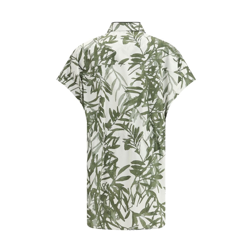 Brunello Cucinelli Leaf print Long Shirt Brunello Cucinelli