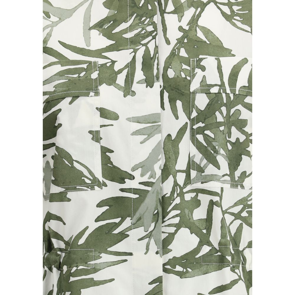Brunello Cucinelli Leaf print Long Shirt Brunello Cucinelli