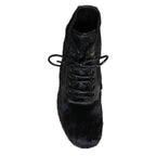 Dolce & Gabbana Black Pony Style Leather Mid Calf Boots Shoes