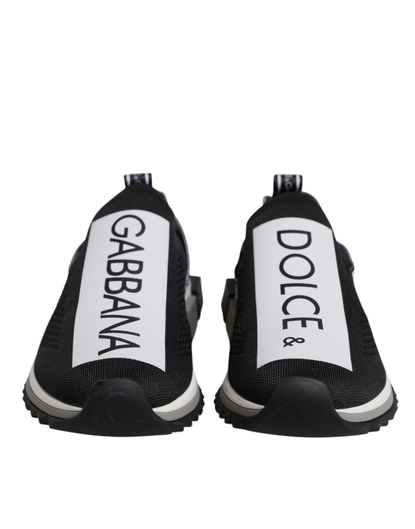 Dolce & Gabbana Black White Slip On Sorrento Sneakers Shoes Dolce & Gabbana