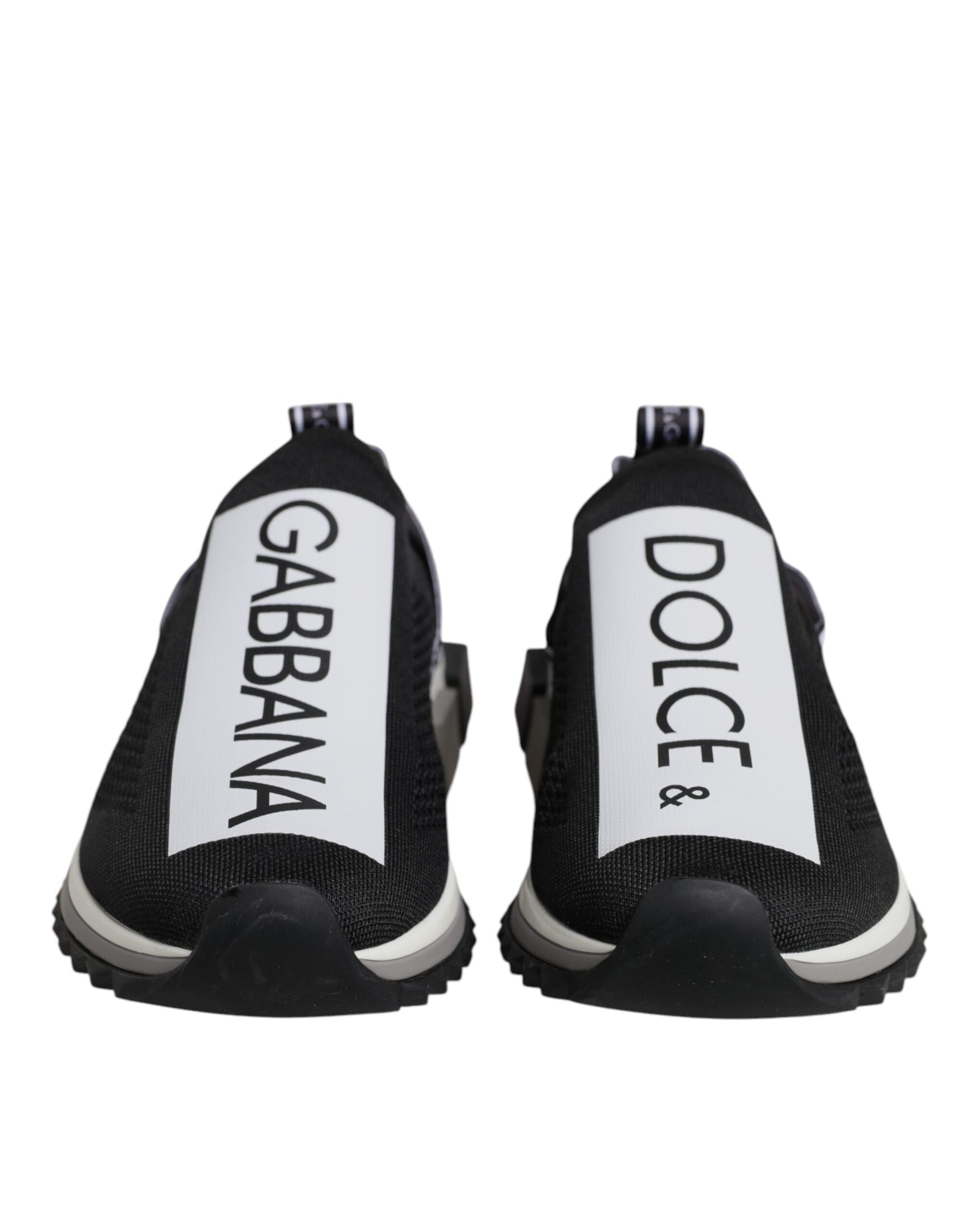 Dolce & Gabbana Black White Slip On Sorrento Sneakers Shoes Dolce & Gabbana
