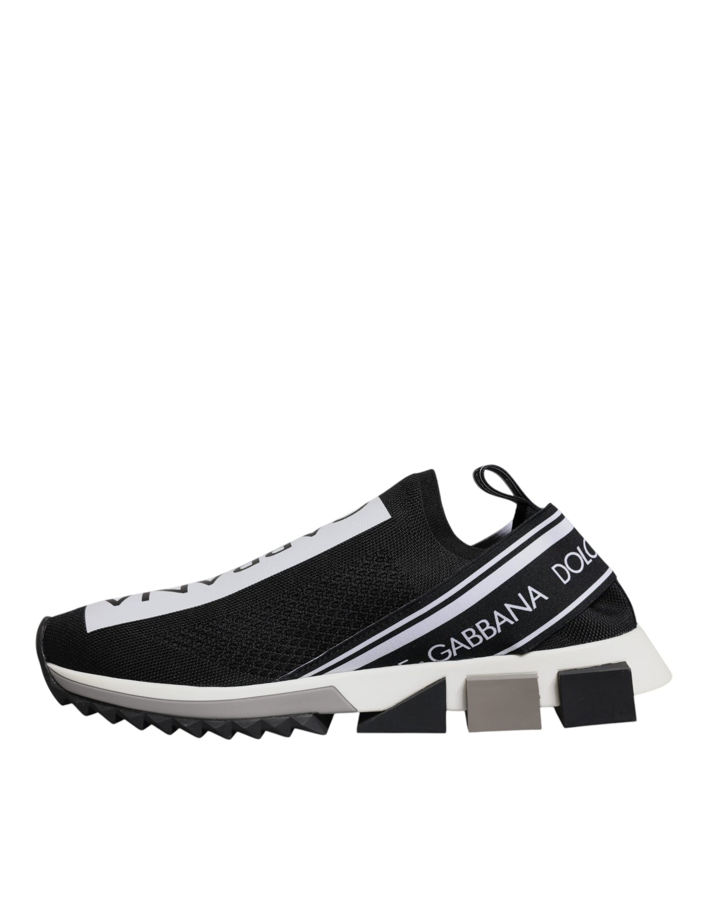 Dolce & Gabbana Black White Slip On Sorrento Sneakers Shoes Dolce & Gabbana