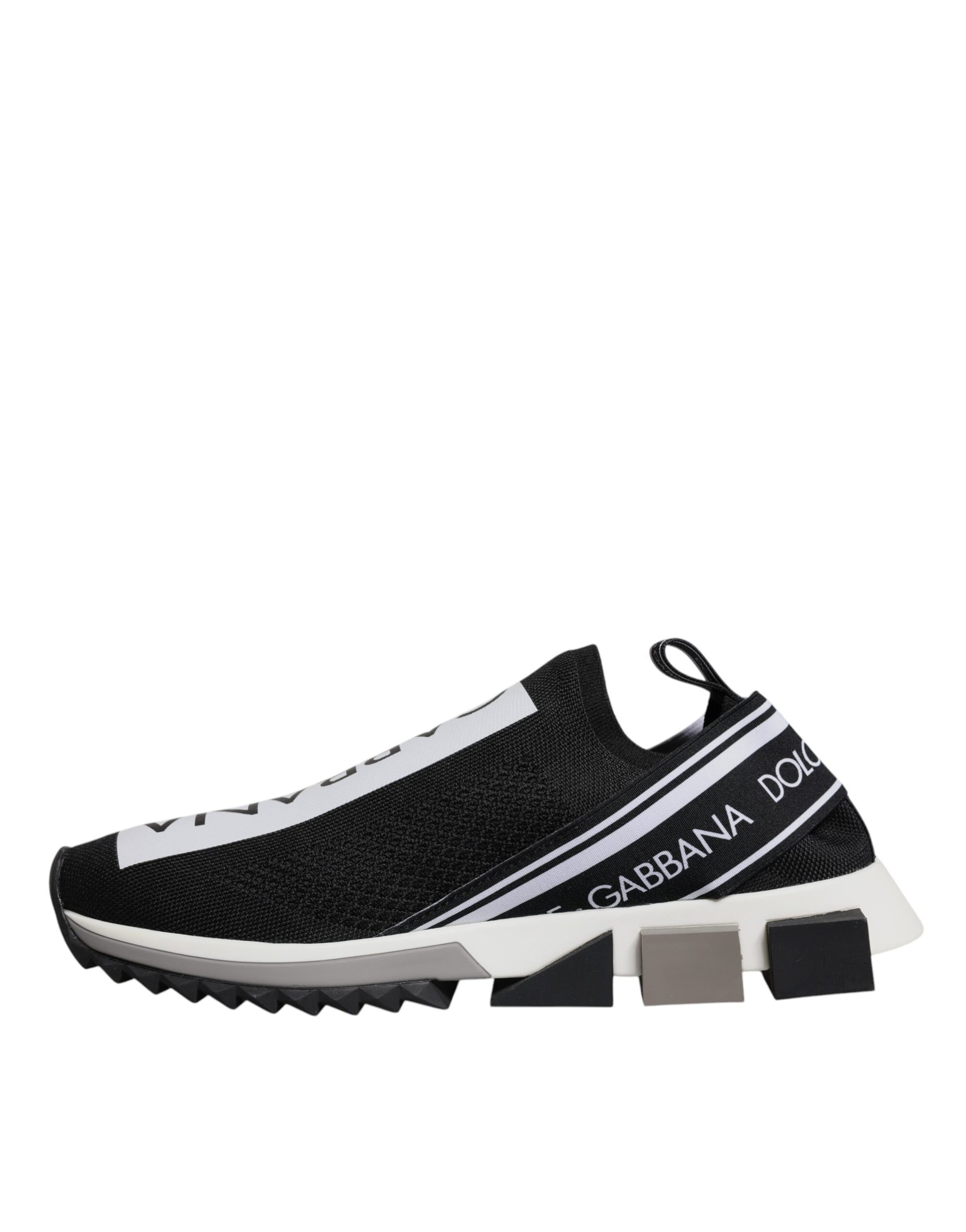 Dolce & Gabbana Black White Slip On Sorrento Sneakers Shoes Dolce & Gabbana