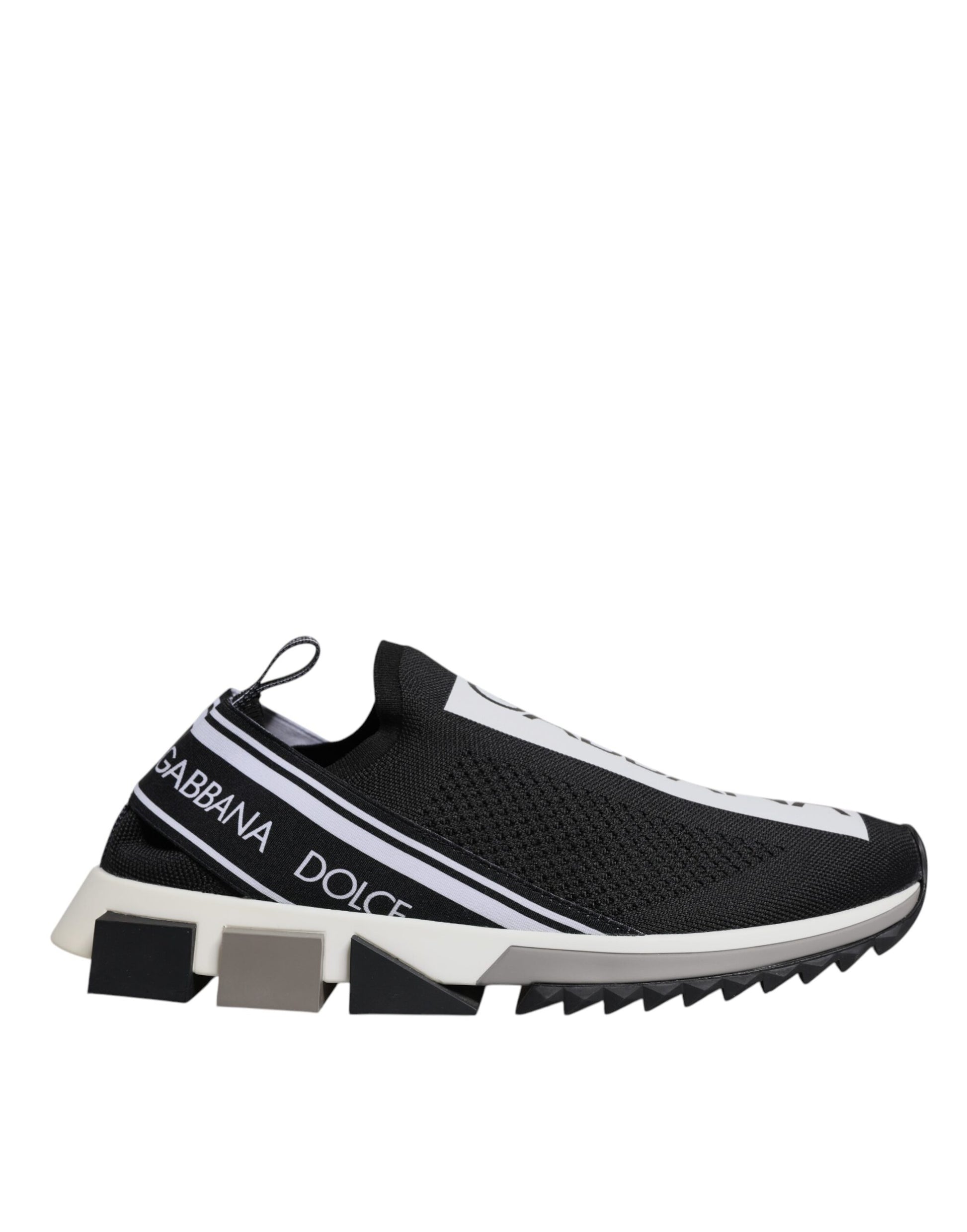 Dolce & Gabbana Black White Slip On Sorrento Sneakers Shoes Dolce & Gabbana