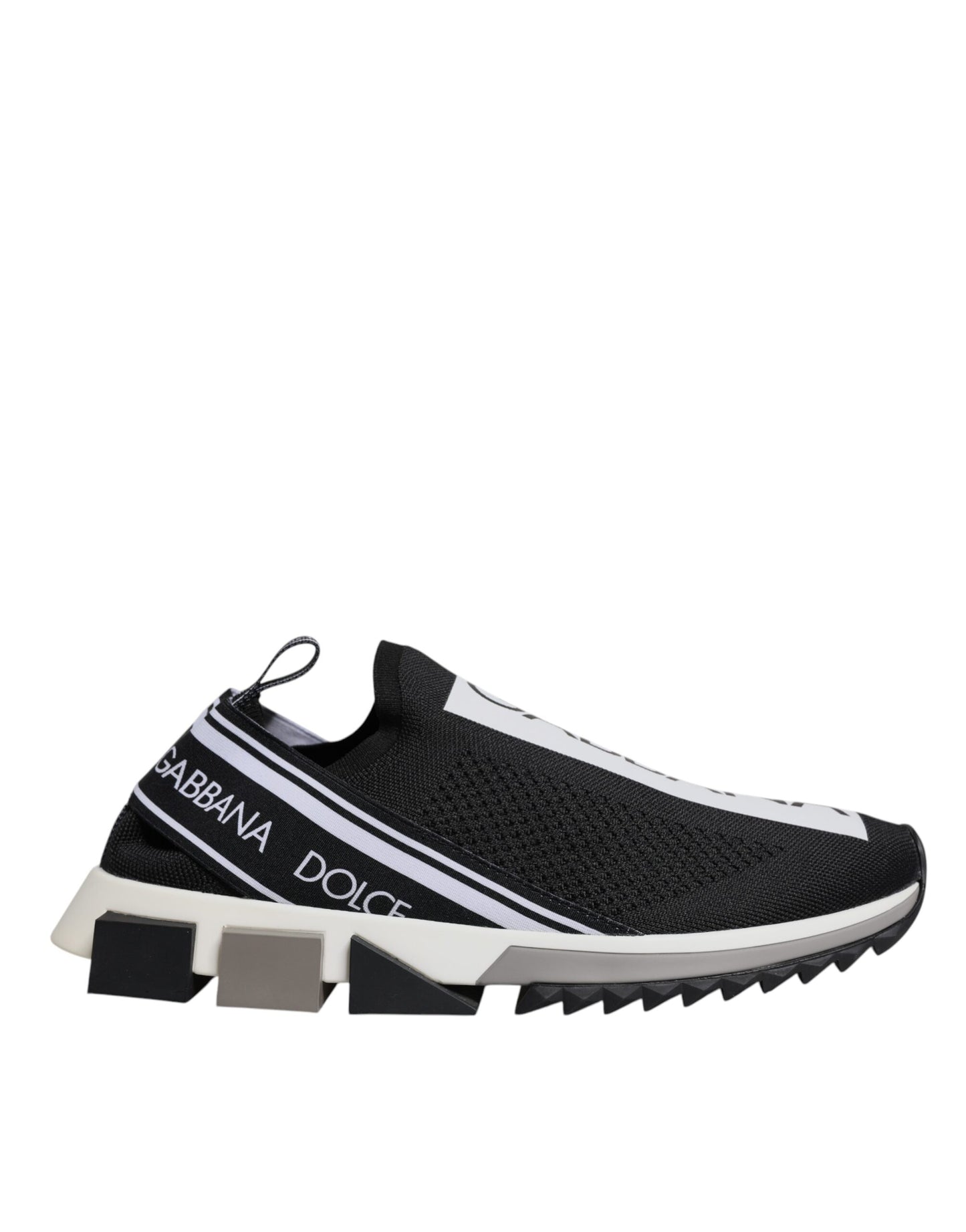 Dolce & Gabbana Black White Slip On Sorrento Sneakers Shoes Dolce & Gabbana