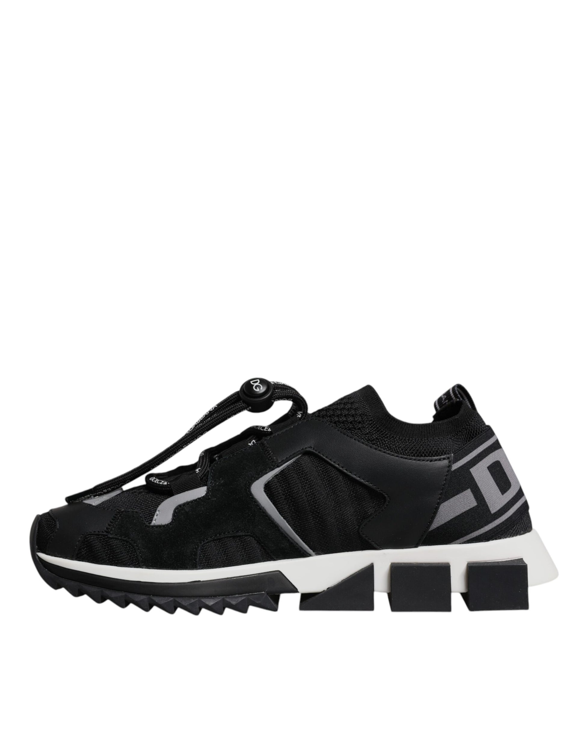 Dolce & Gabbana Black Mesh Sorrento Trekking Sneakers Shoes Dolce & Gabbana