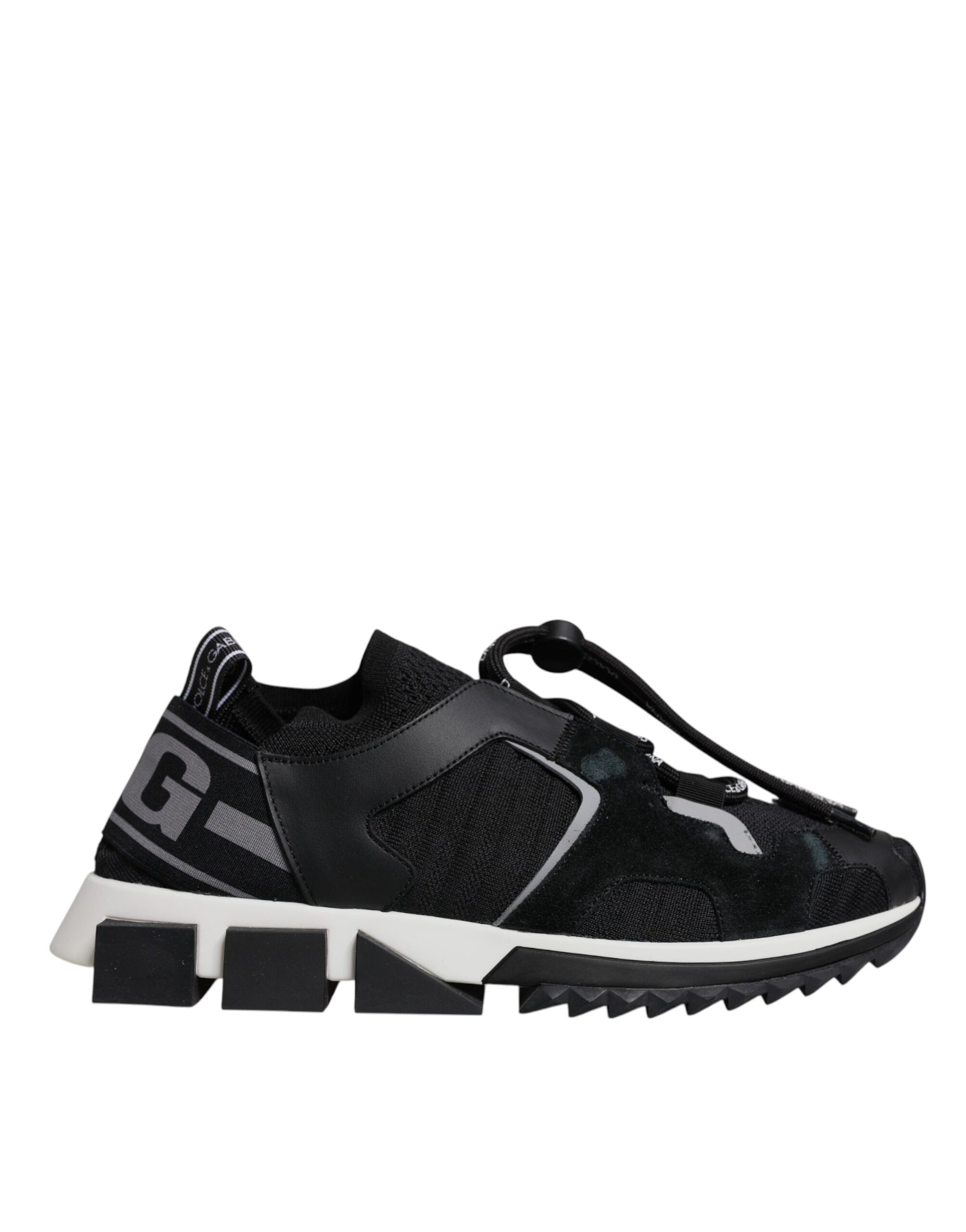 Dolce & Gabbana Black Mesh Sorrento Trekking Sneakers Shoes Dolce & Gabbana