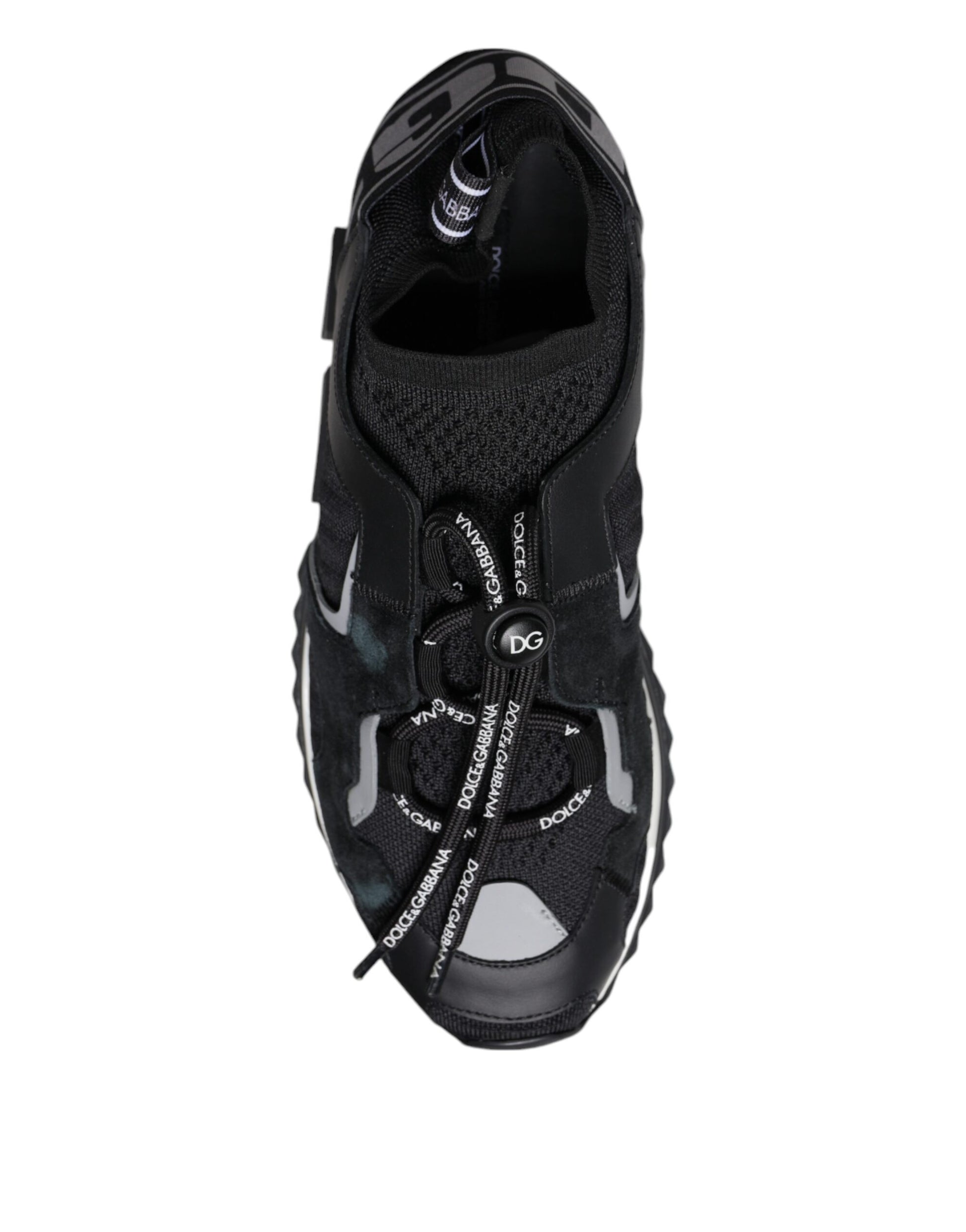Dolce & Gabbana Black Mesh Sorrento Trekking Sneakers Shoes Dolce & Gabbana
