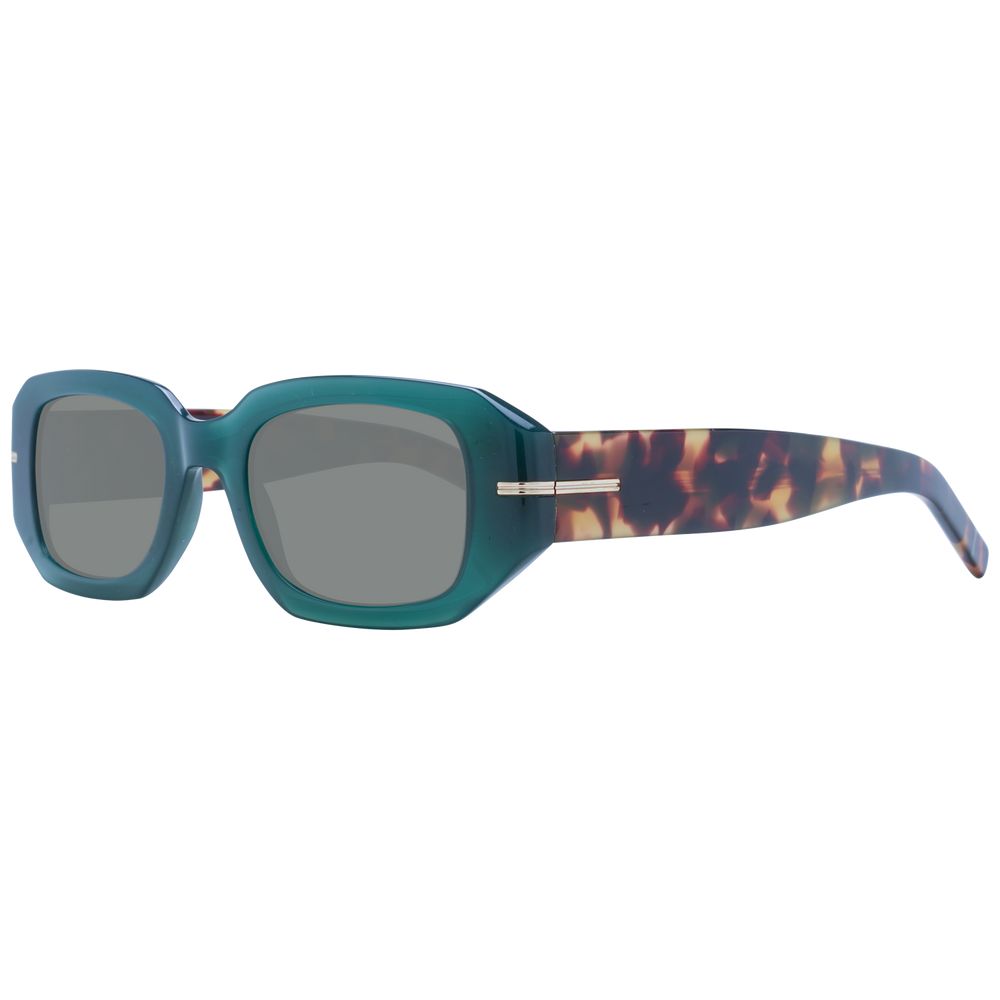 Hugo Boss Bicolor Eco Acetate sunglasses with rounded frames and gradient lenses on a white background.