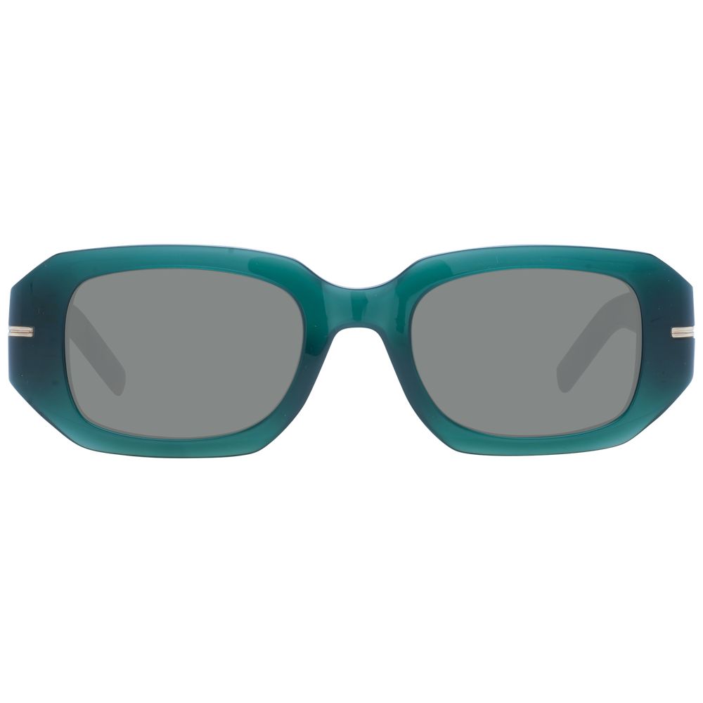 Hugo Boss Bicolor Eco Acetate Sunglasses with rounded frames and dark tinted lenses, stylish and eco-friendly eyewear.