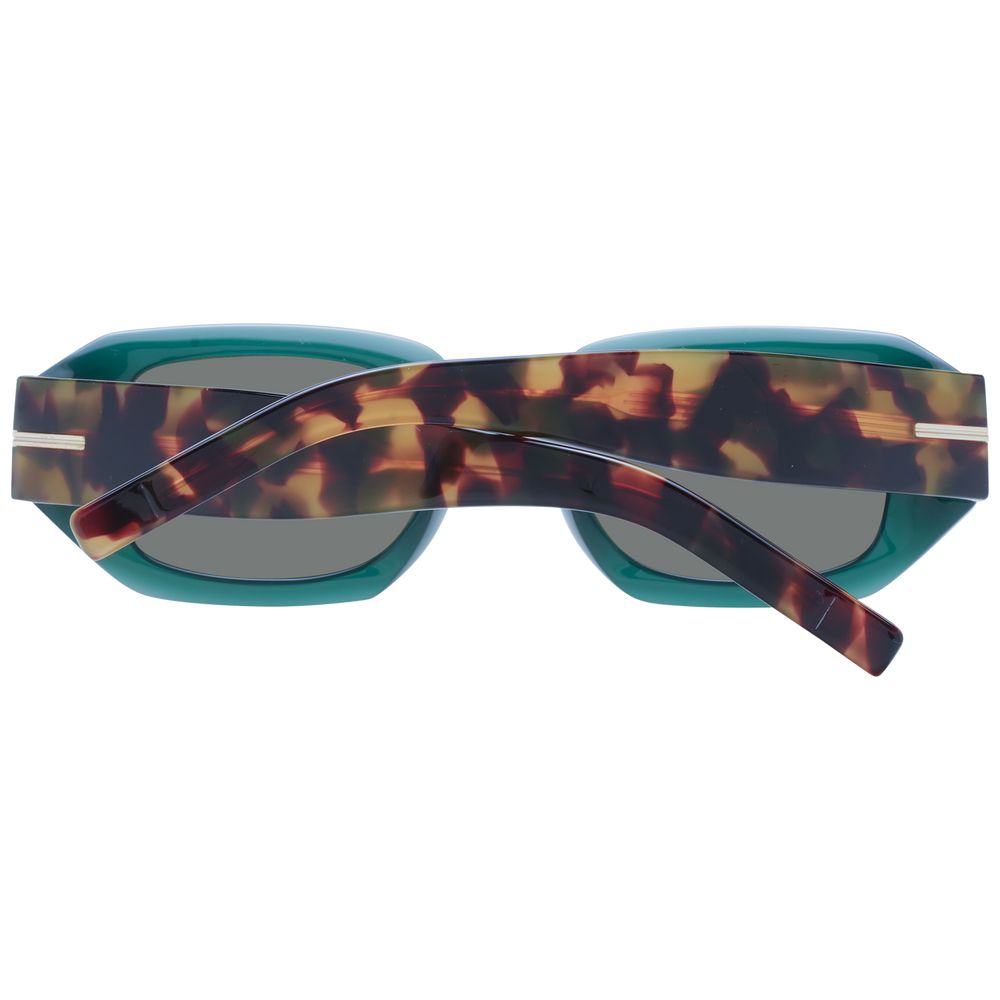 Hugo Boss Bicolor Eco Acetate sunglasses with round frames and tinted lenses, stylish and eco-friendly fashion accessory.