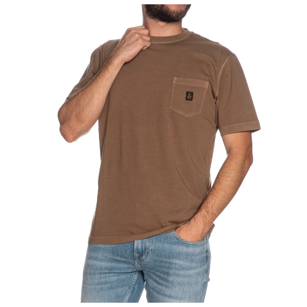 Refrigiwear Brown Cotton T-Shirt Refrigiwear