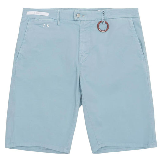 Tramarossa Light Blue Linen Men Short Tramarossa